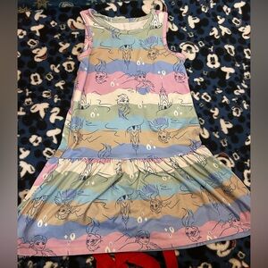 Girls Size 4T Colorful Sleeveless Frozen Dress